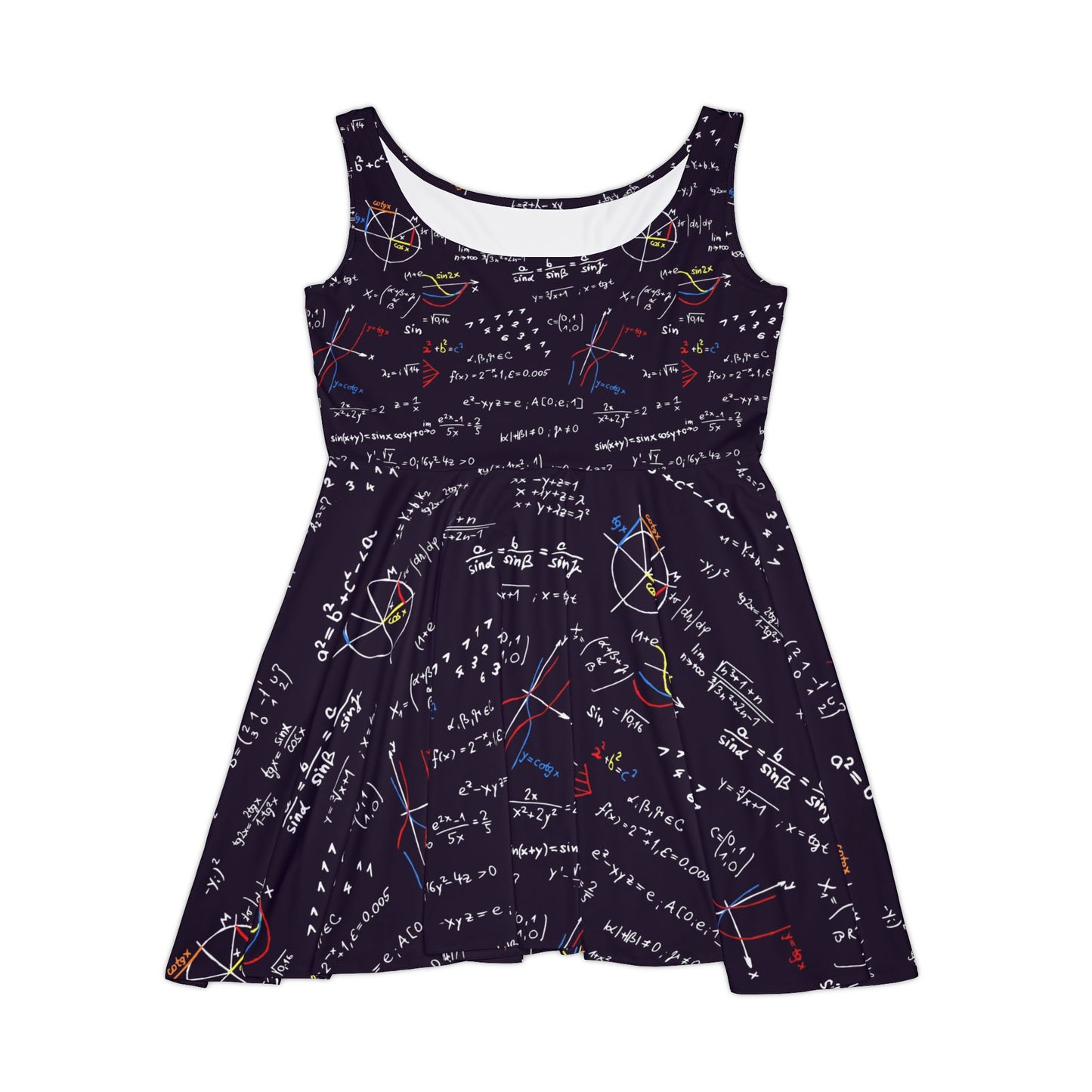 Math Teacher Back to School Dress | Math Teacher Skater Dress | Dark Academia Teacher Dress | Gift for Math Teacher Outfit