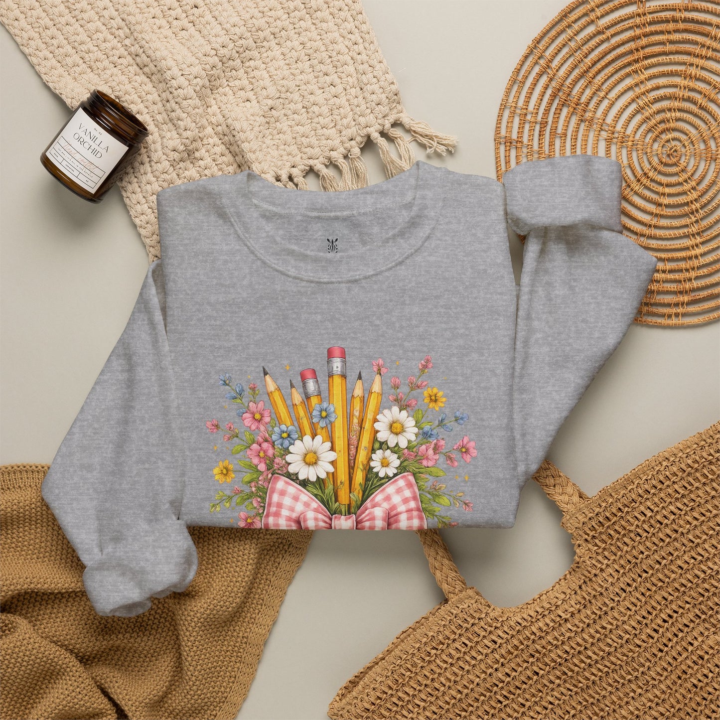 Customized Gift for Teachers – "Teaching Is My Favorite" Crewneck Sweatshirt