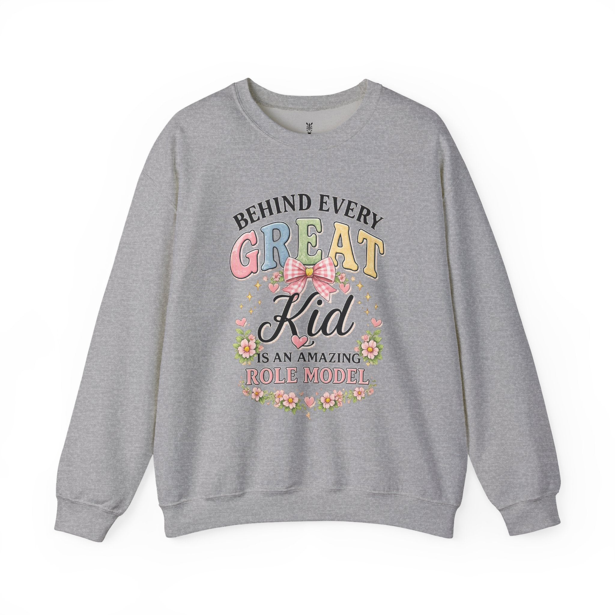 New Teacher Gift Crewneck Sweatshirt – "Behind Every Great Kid" Floral