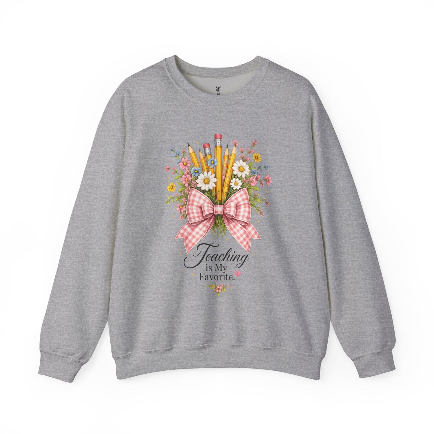 Customized Gift for Teachers – "Teaching Is My Favorite" Crewneck Sweatshirt