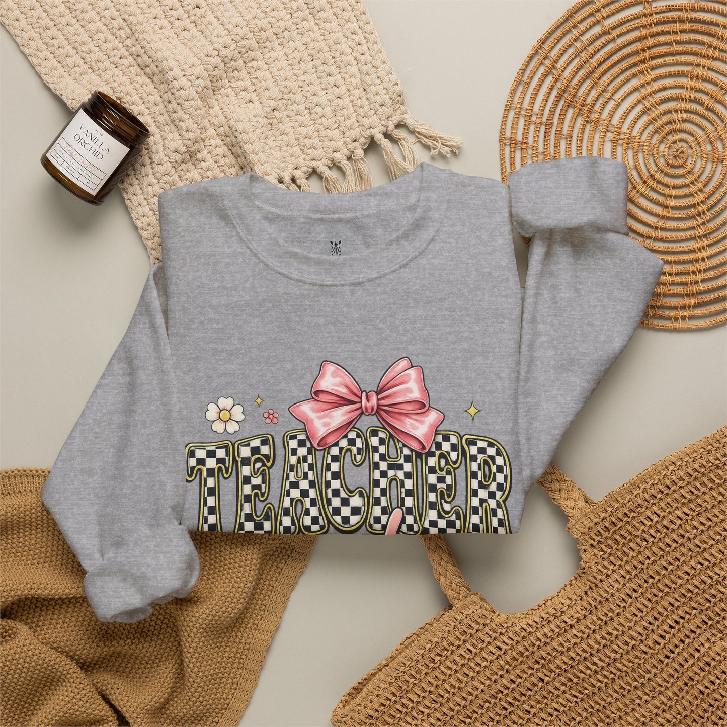 Sweatshirt — 'Tumblr Mode On' Pink Bow Graphic Crewneck