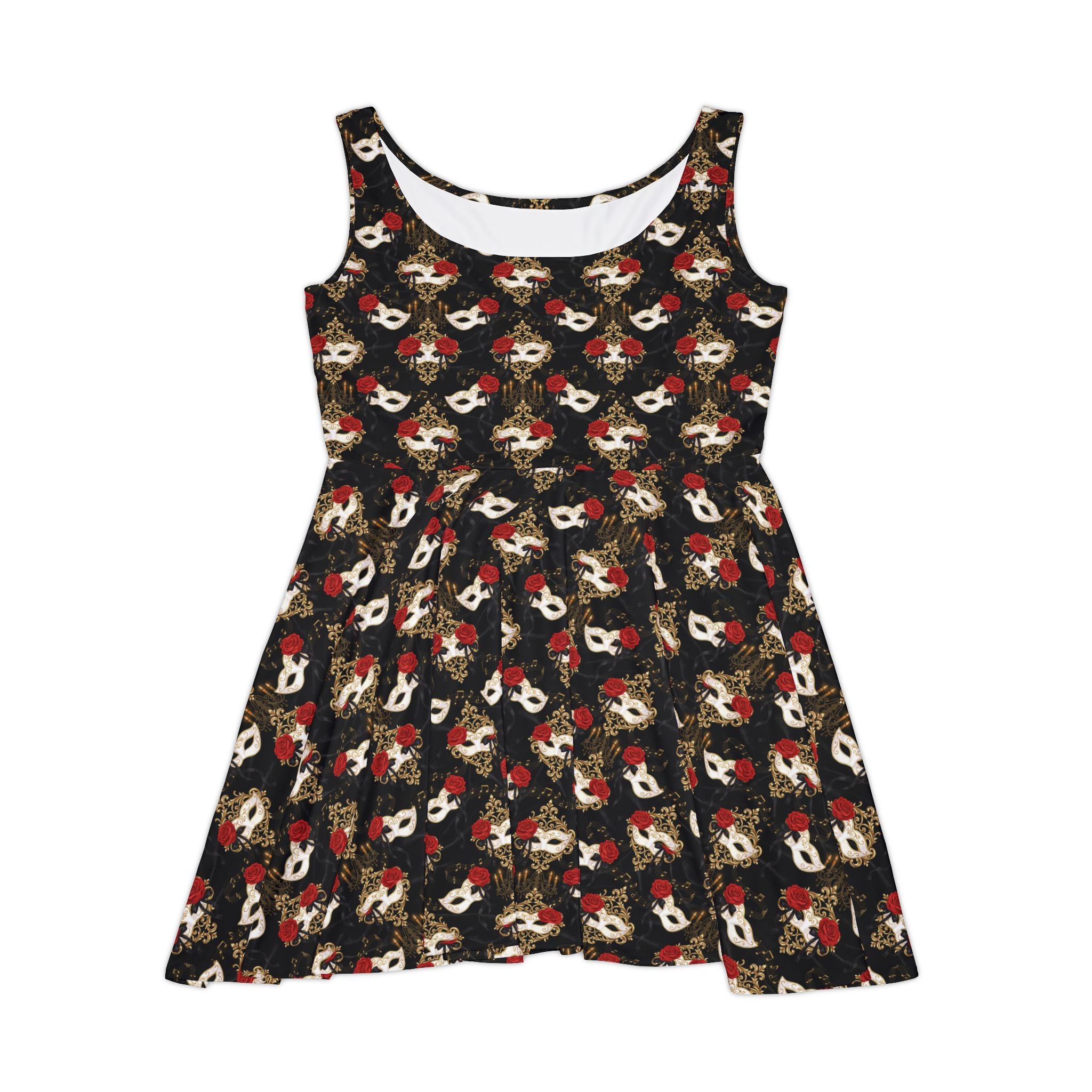 Phantom & Rose Masquerade Teacher Skater Dress | Drama & Theater Teacher Gift