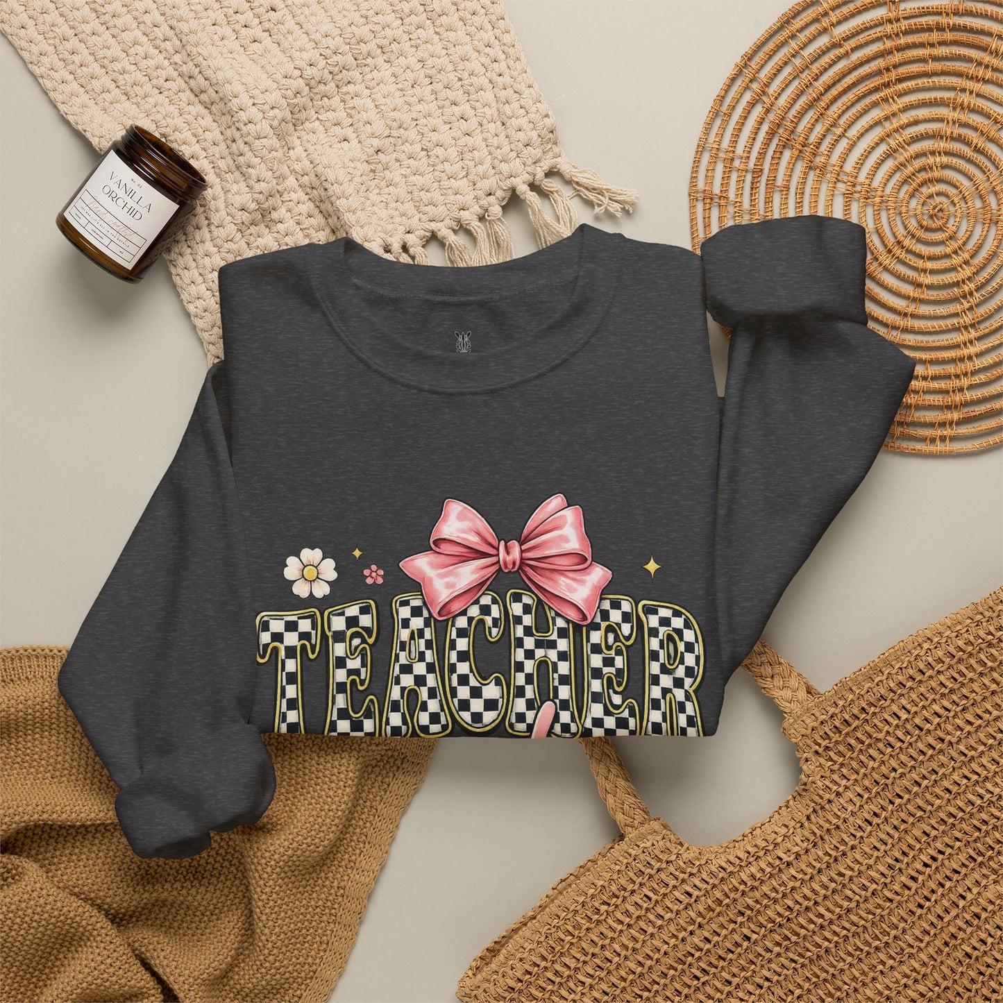 Sweatshirt — 'Tumblr Mode On' Pink Bow Graphic Crewneck