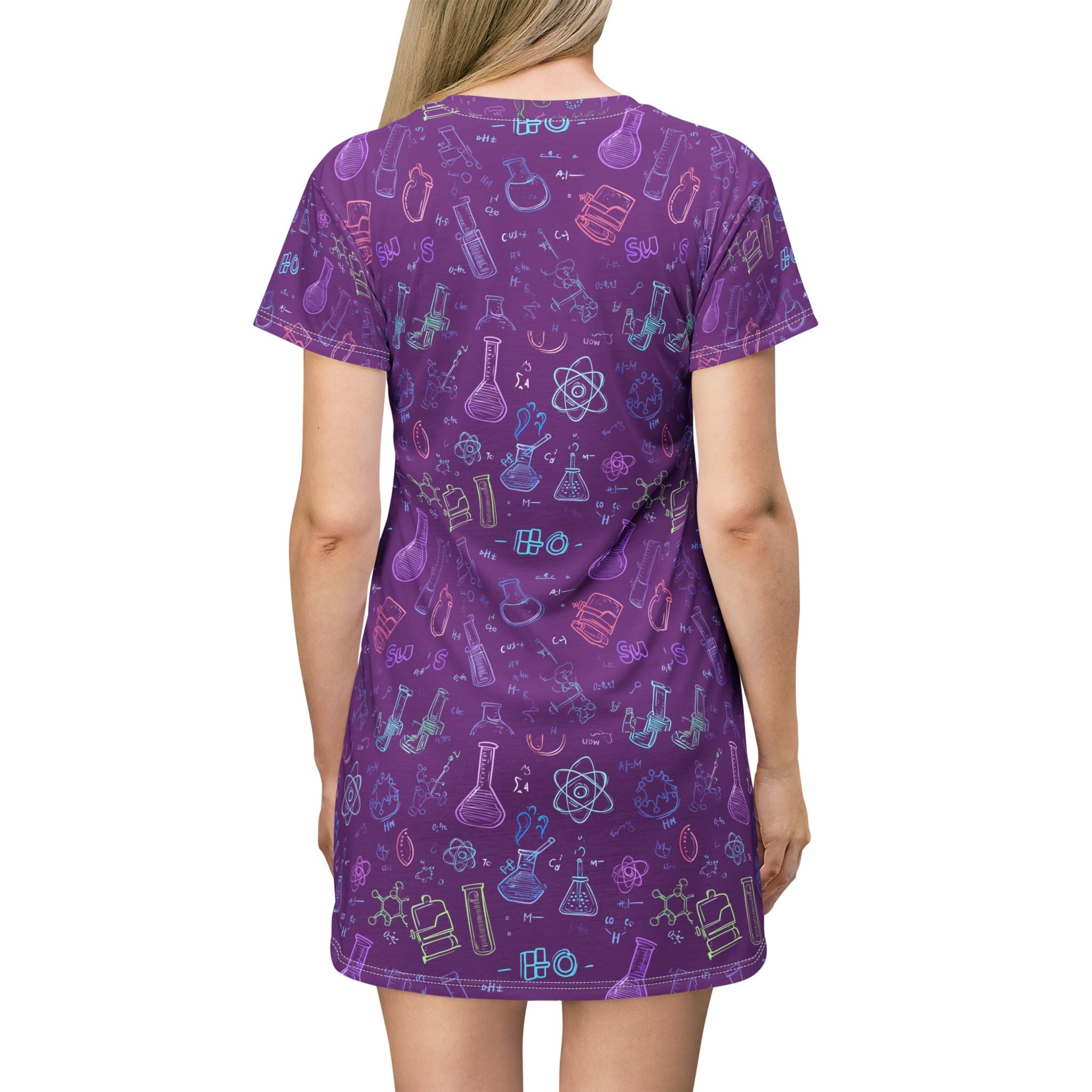 Chemistry Teacher T Shirt Dress Science Print Classroom Outfit