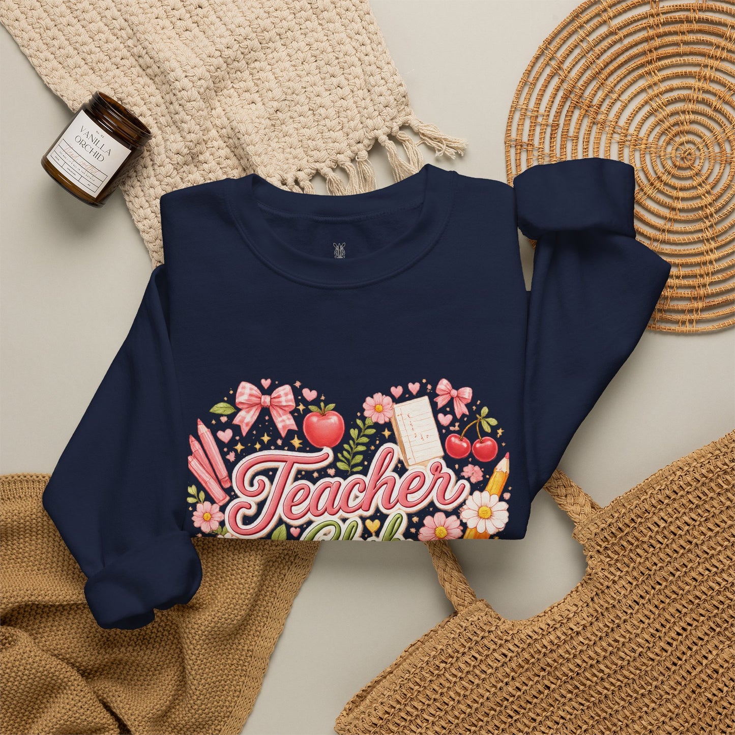 5th Grade Teacher Crewneck Sweatshirt – Teacher Club Heart Design