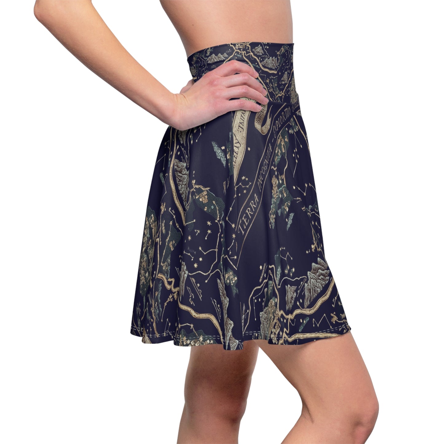 Antique Star Map Skater Skirt | Celestial Map Print