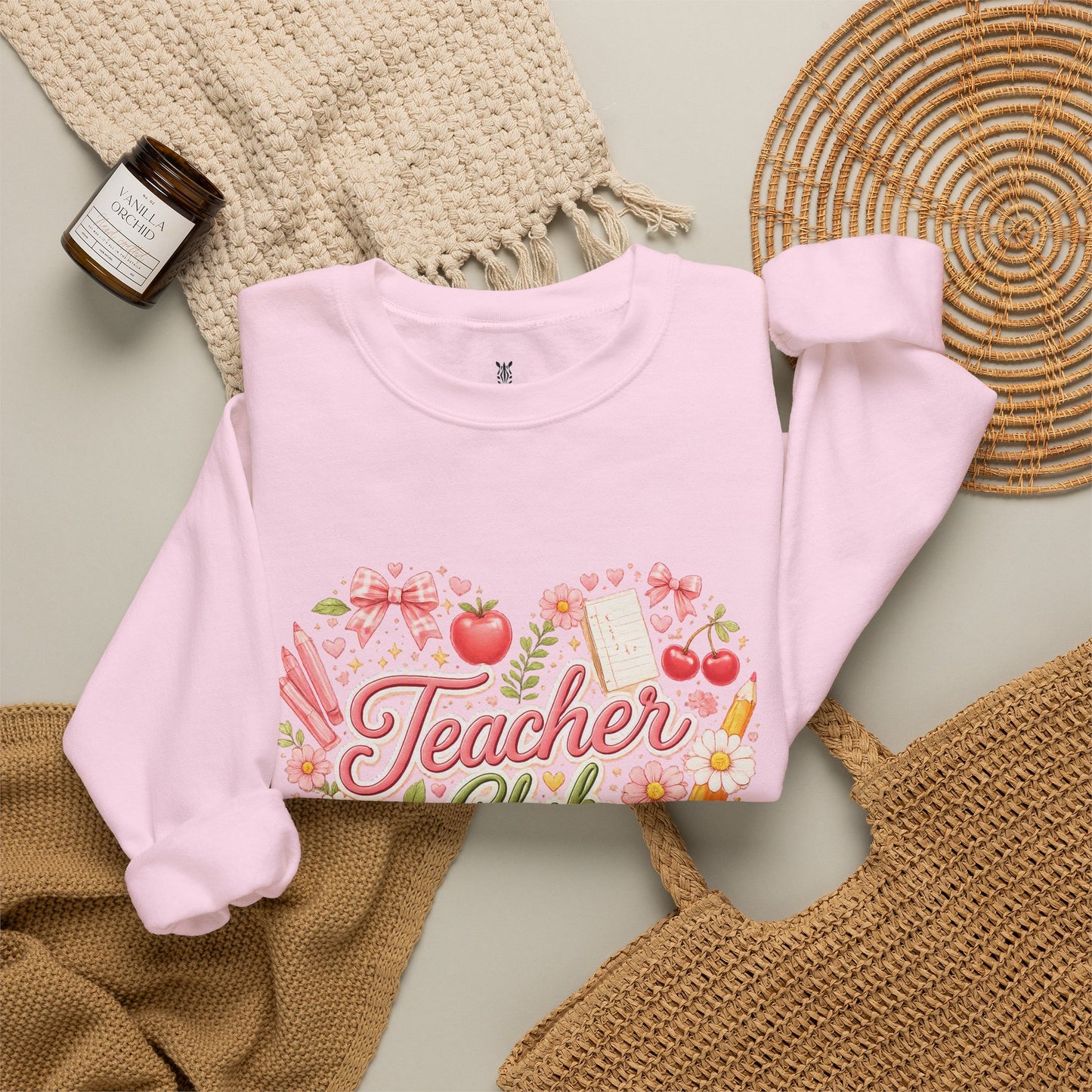 5th Grade Teacher Crewneck Sweatshirt – Teacher Club Heart Design