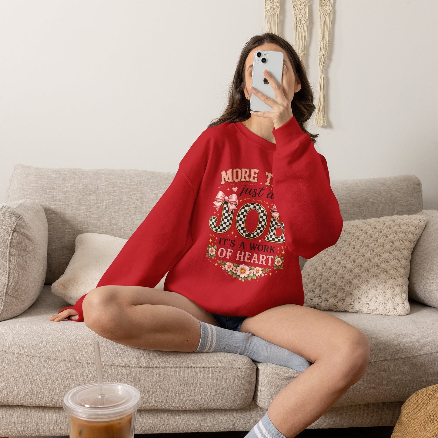 Nurse Crewneck Sweatshirt — "More Than Just a Job, It's a Work of Heart"