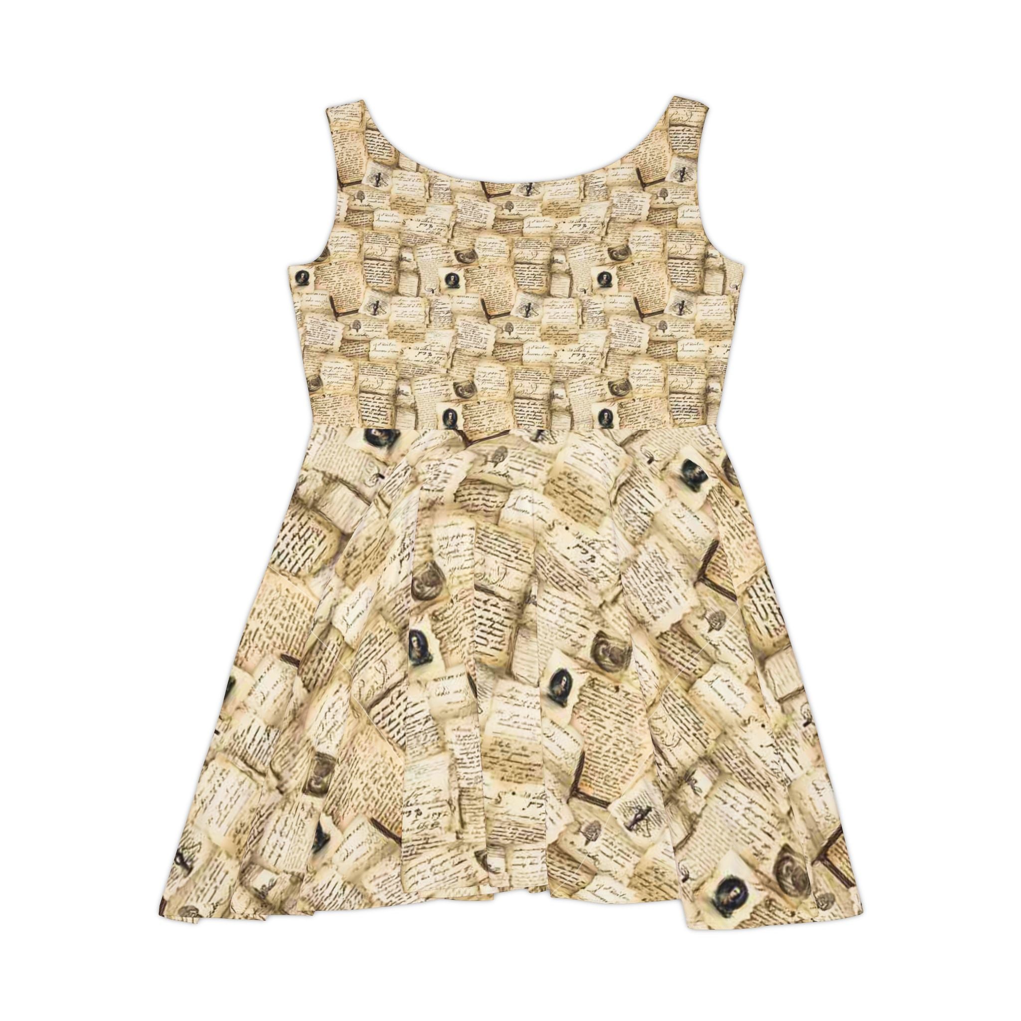 Vintage Book Teacher Skater Dress | English Teacher Outfit & Teacher Gift