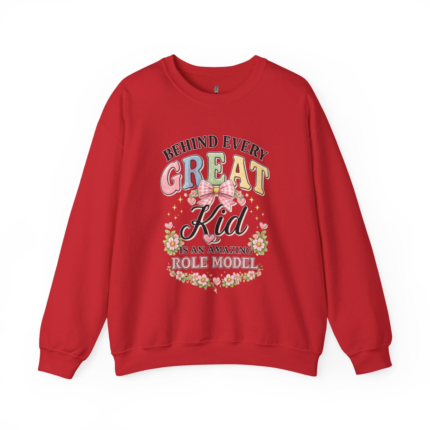 New Teacher Gift Crewneck Sweatshirt – "Behind Every Great Kid" Floral