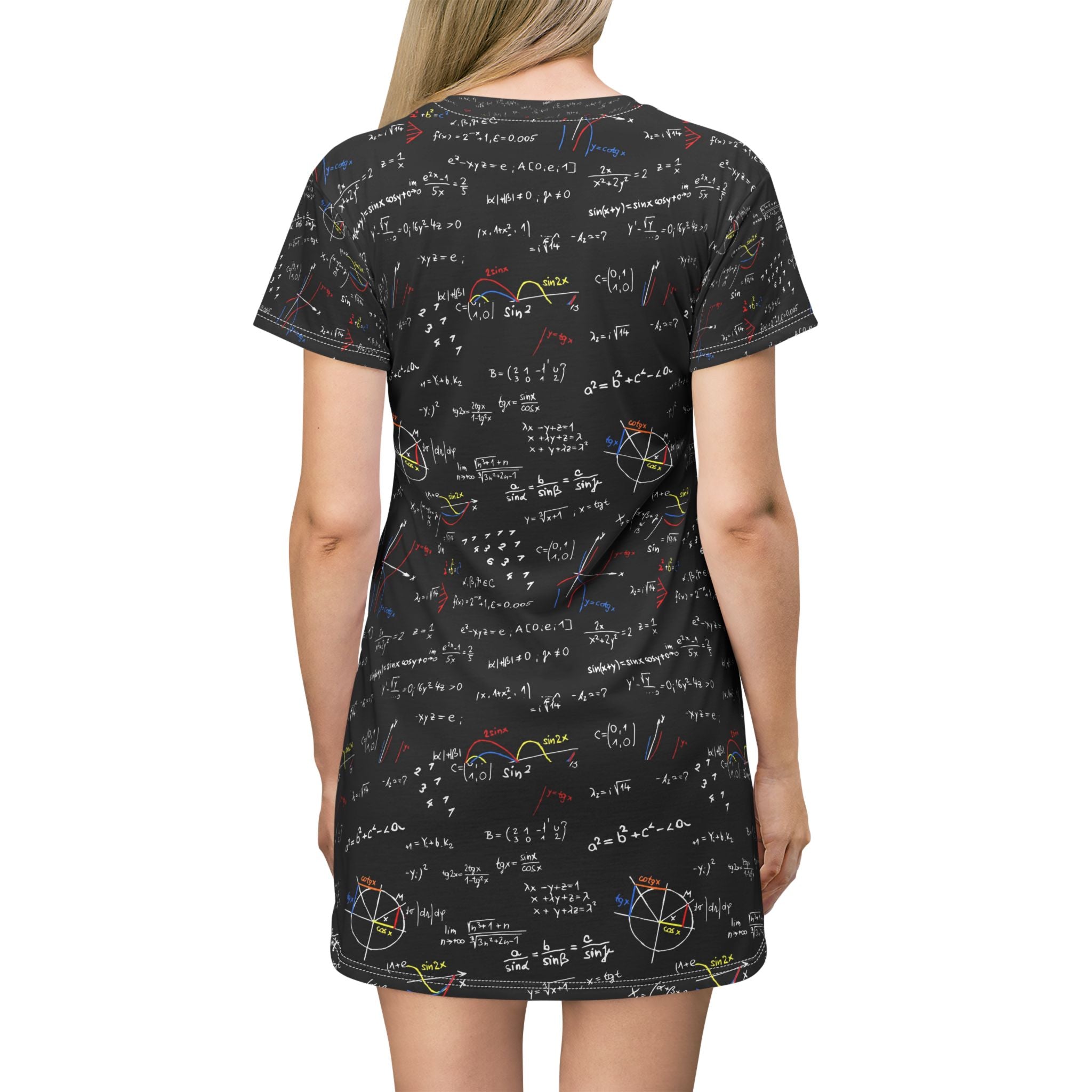 Math Teacher T Shirt Dress Equation Print Classroom Outfit