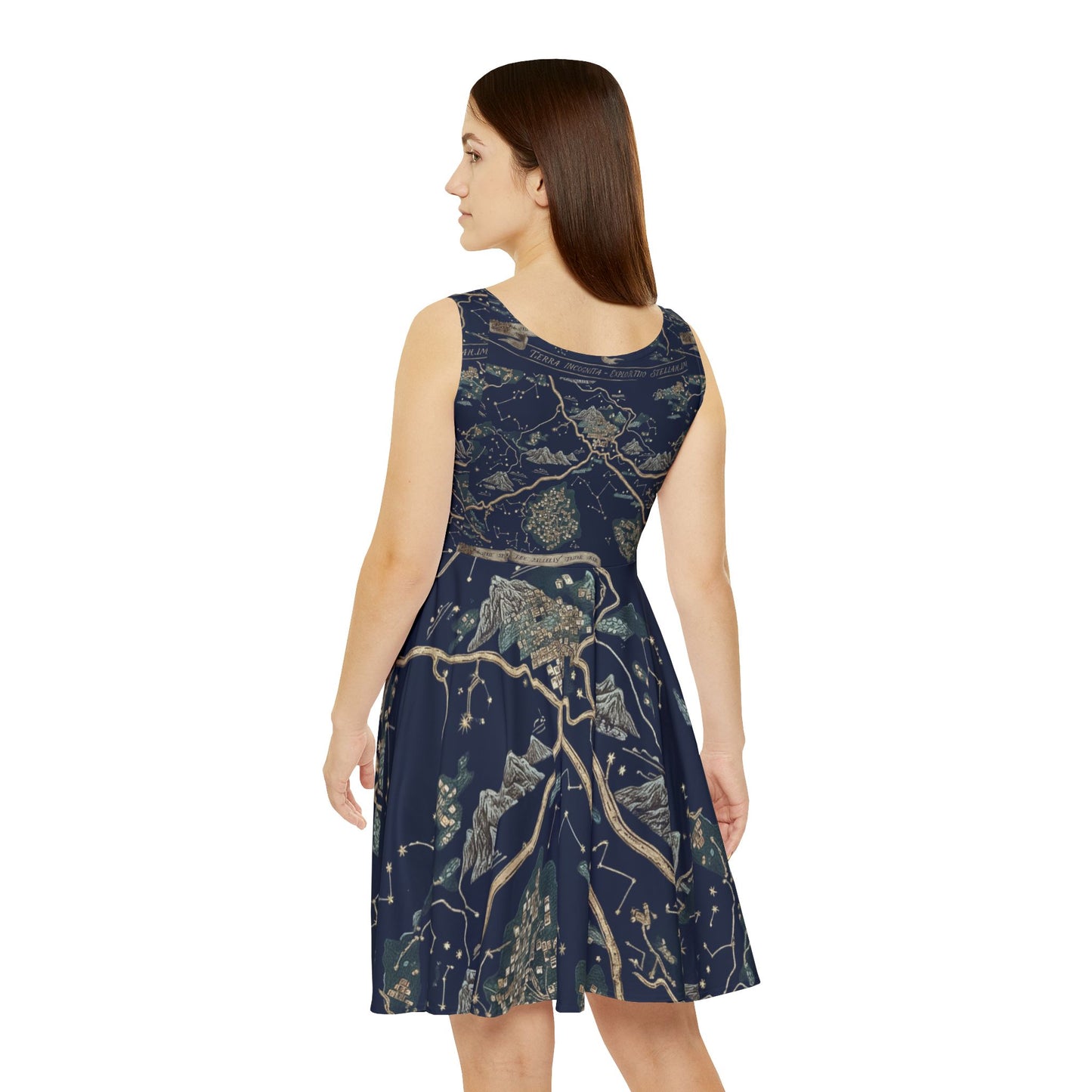 Geography Teacher Skater Dress | Vintage World Map Outfit & History Teacher Gift