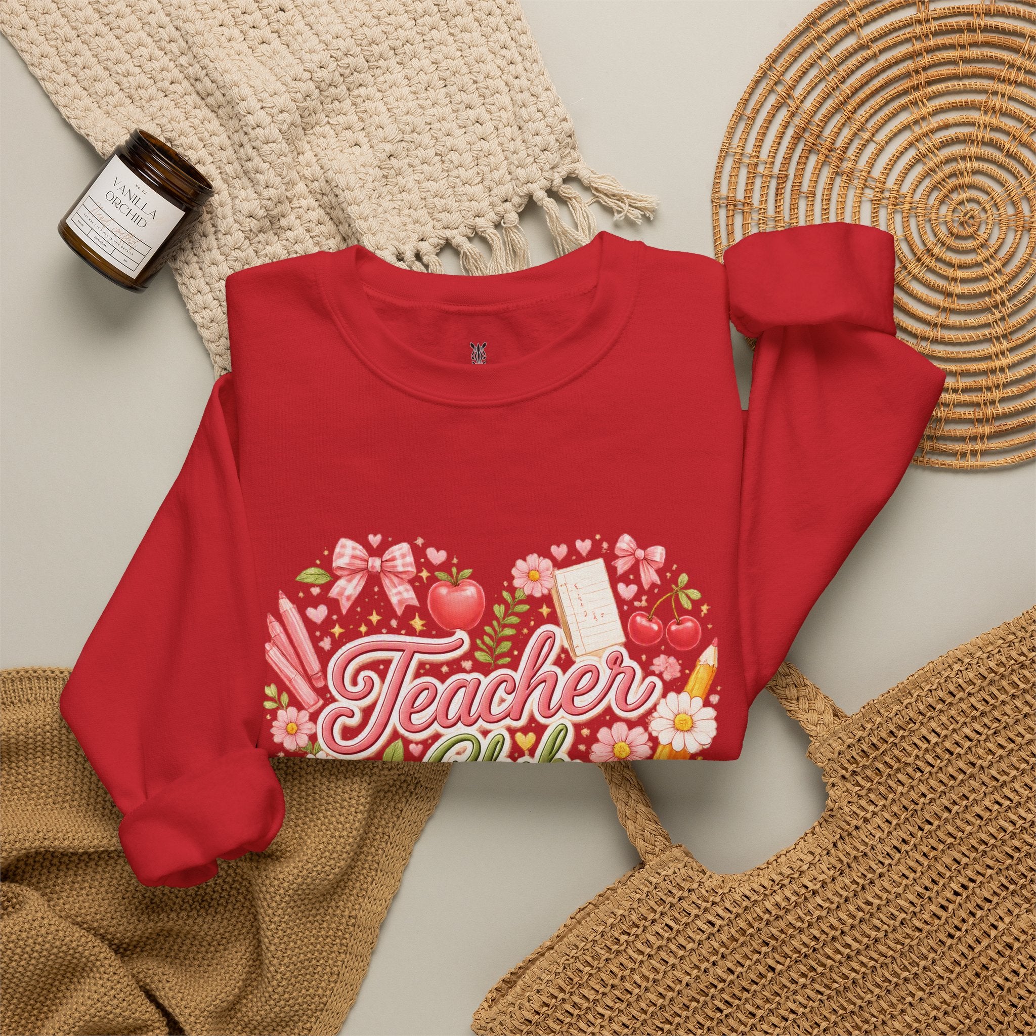 5th Grade Teacher Crewneck Sweatshirt – Teacher Club Heart Design