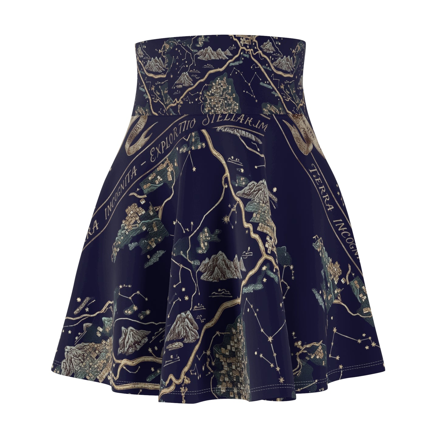 Antique Star Map Skater Skirt | Celestial Map Print