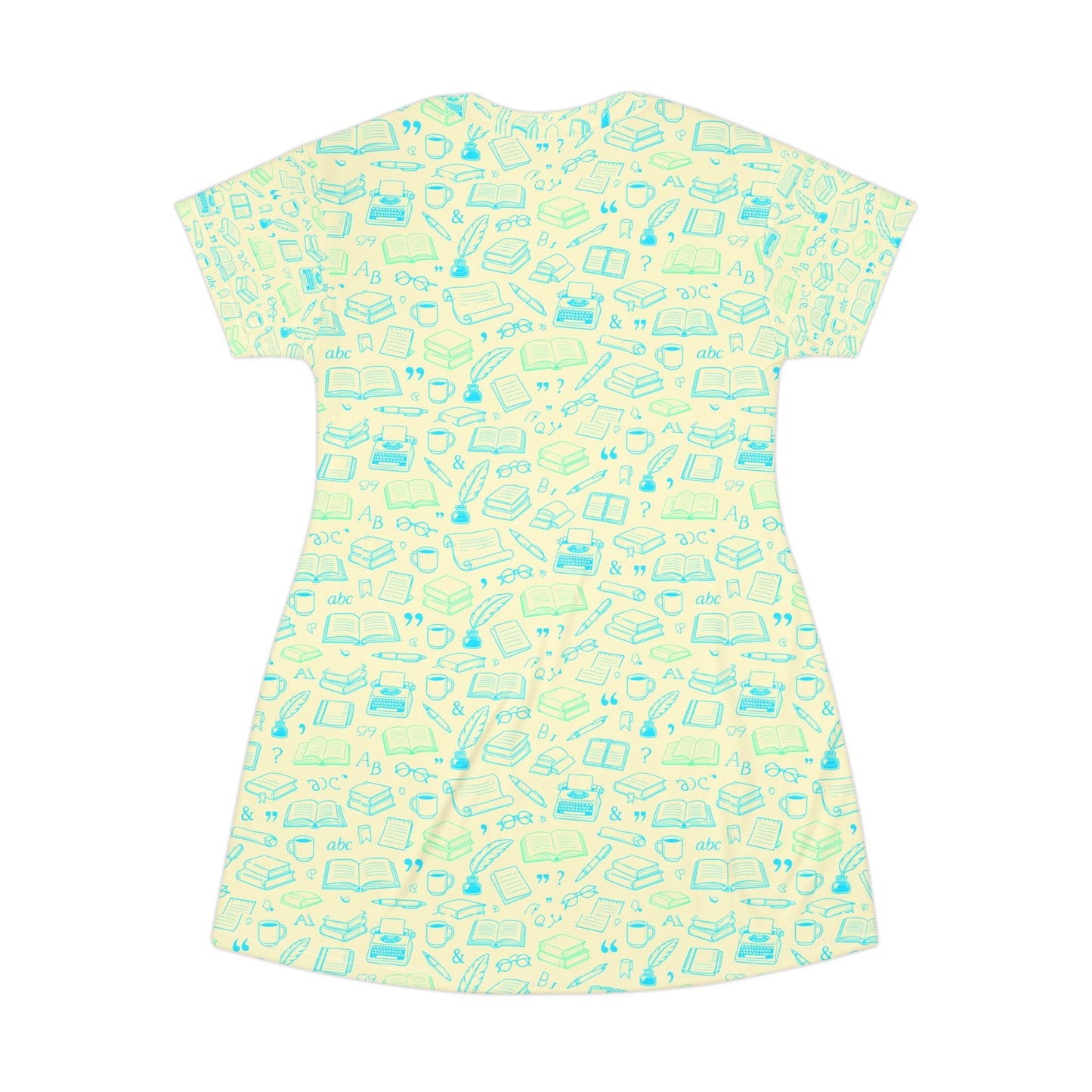 English Teacher T‑Shirt Dress — Neon Consoles & Controllers AOP