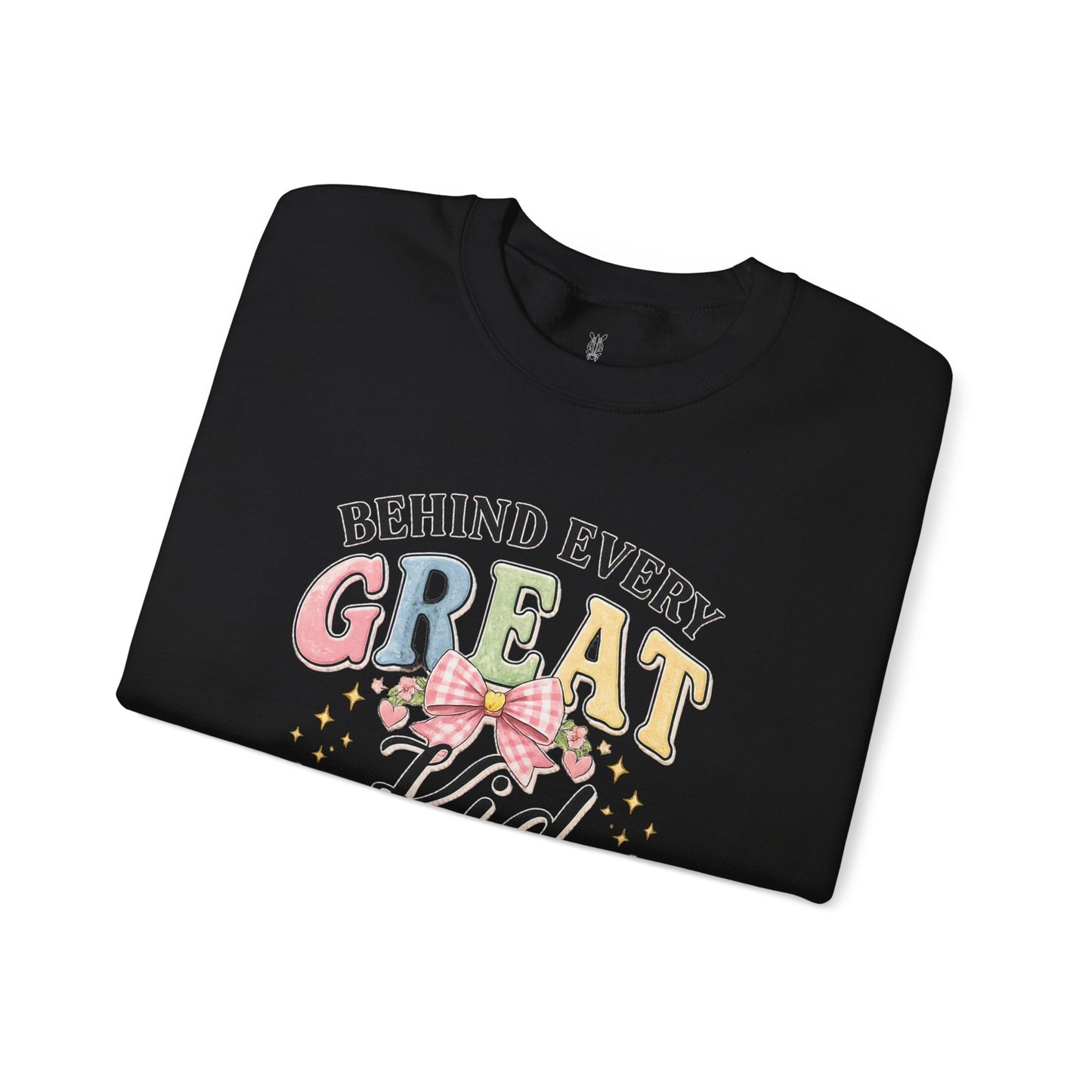 New Teacher Gift Crewneck Sweatshirt – "Behind Every Great Kid" Floral
