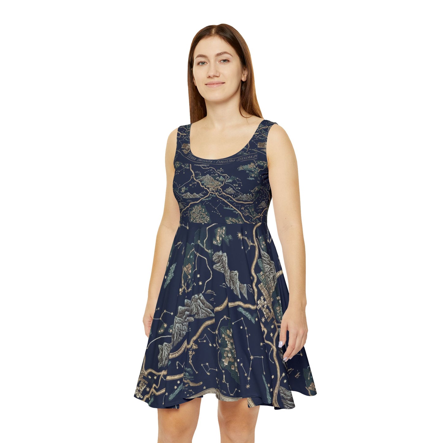 Geography Teacher Skater Dress | Vintage World Map Outfit & History Teacher Gift