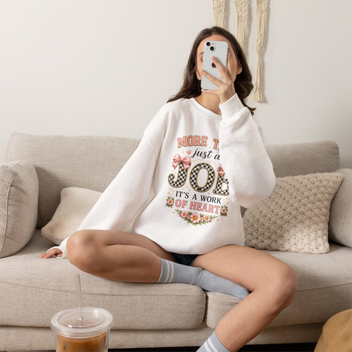 Nurse Crewneck Sweatshirt — "More Than Just a Job, It's a Work of Heart"