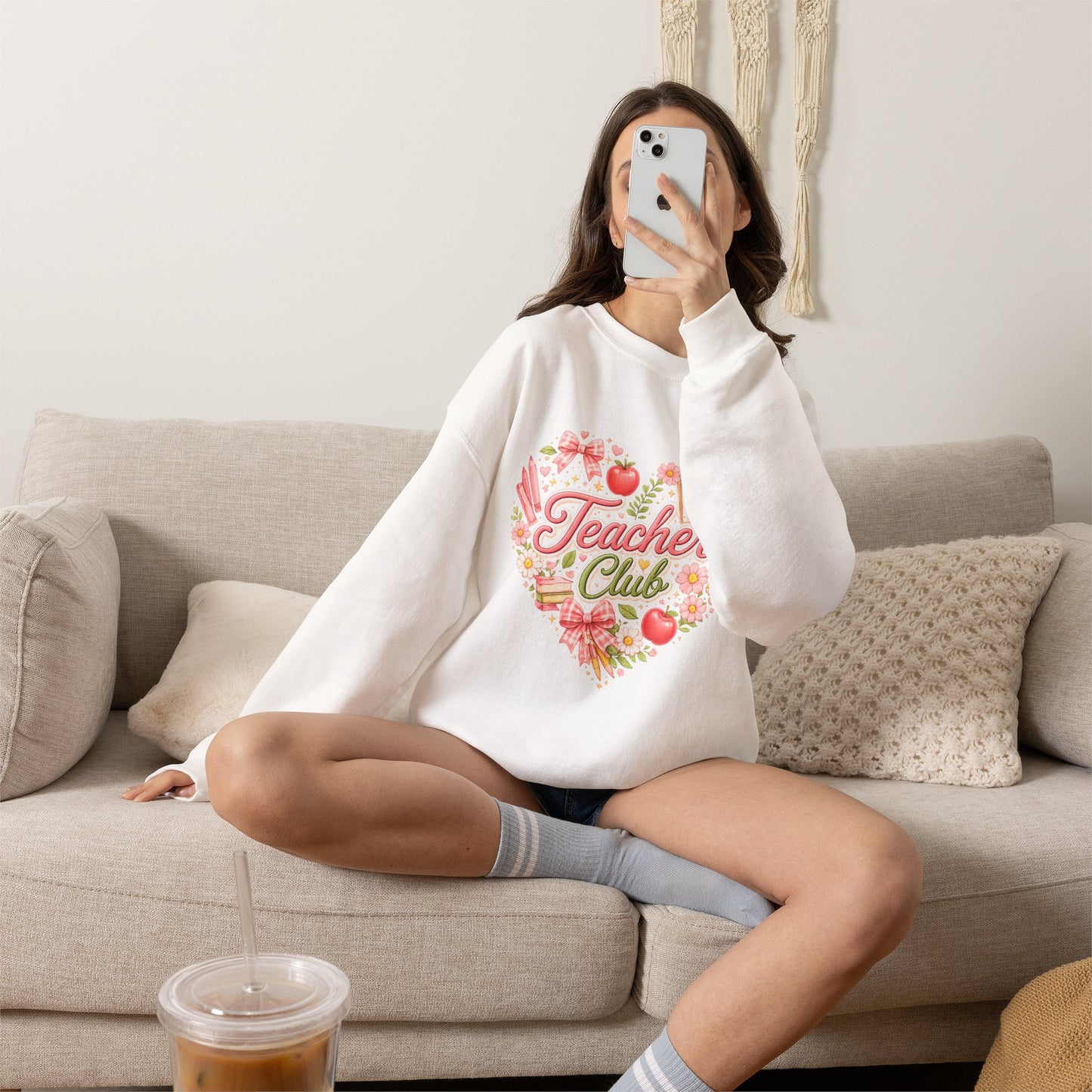 5th Grade Teacher Crewneck Sweatshirt – Teacher Club Heart Design