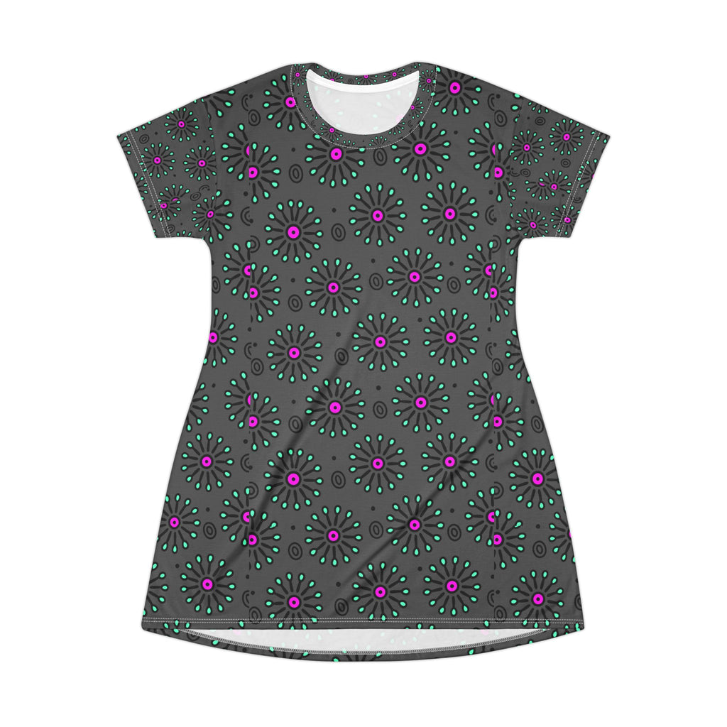Pink and Teal Floral Medallion Teacher Outfits for Women | Zebra Creation