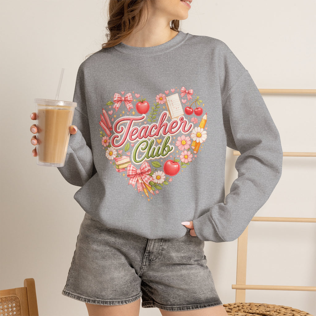 5th Grade Teacher Crewneck Sweatshirt – Teacher Club Heart Design