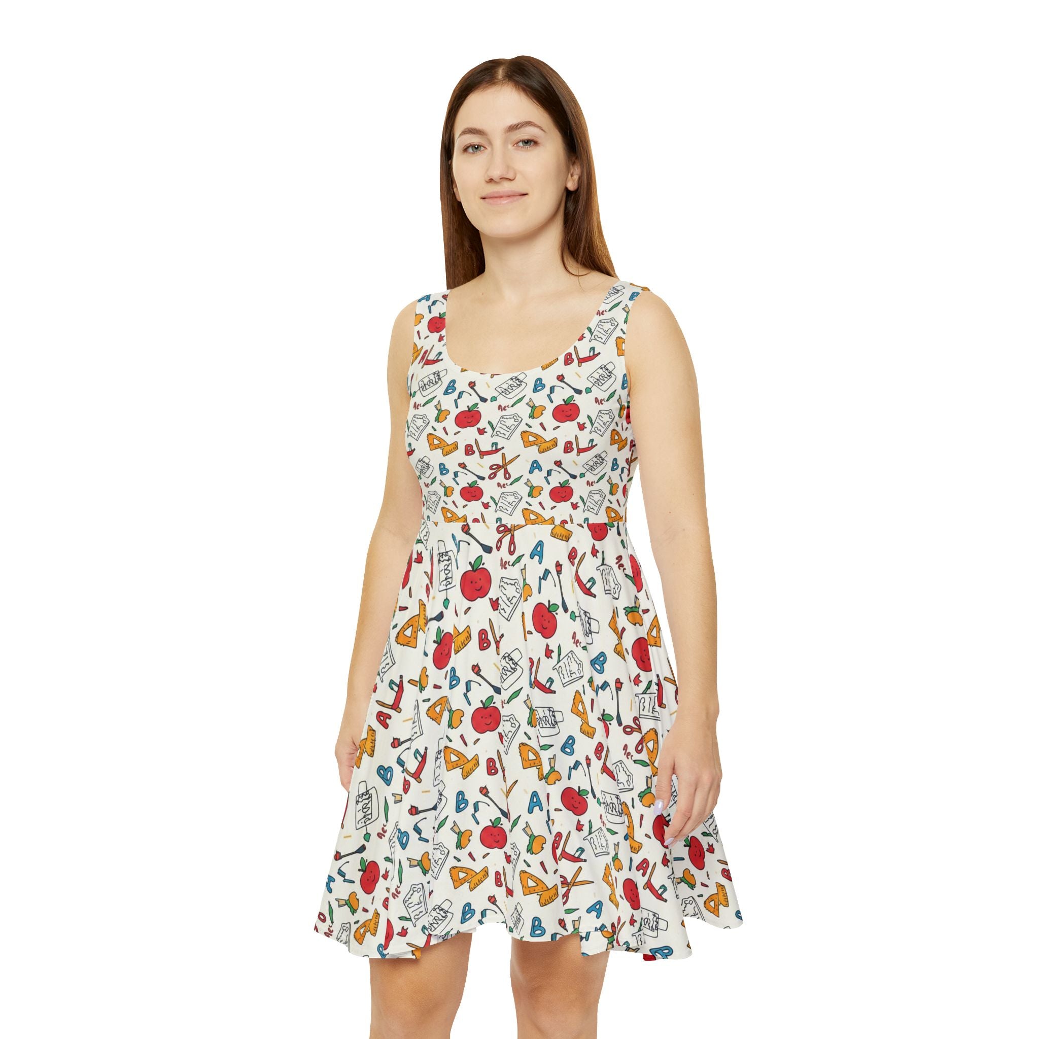 ABC Teacher Skater Dress | Cute Back to School Classroom Outfit & Teacher Gift