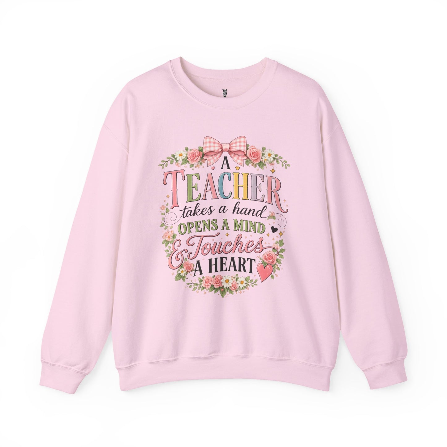 Teacher Appreciation Week Gift – "A Teacher Takes a Hand" Floral Crewneck