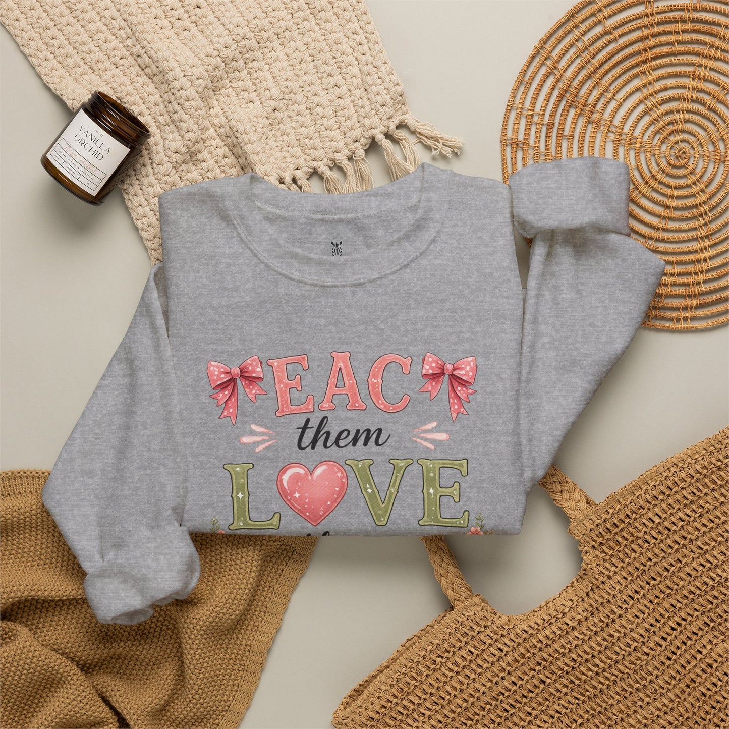 Teacher T Shirt Crewneck – "Teach Them, Love Them, Watch Them Soar" Sweatshirt