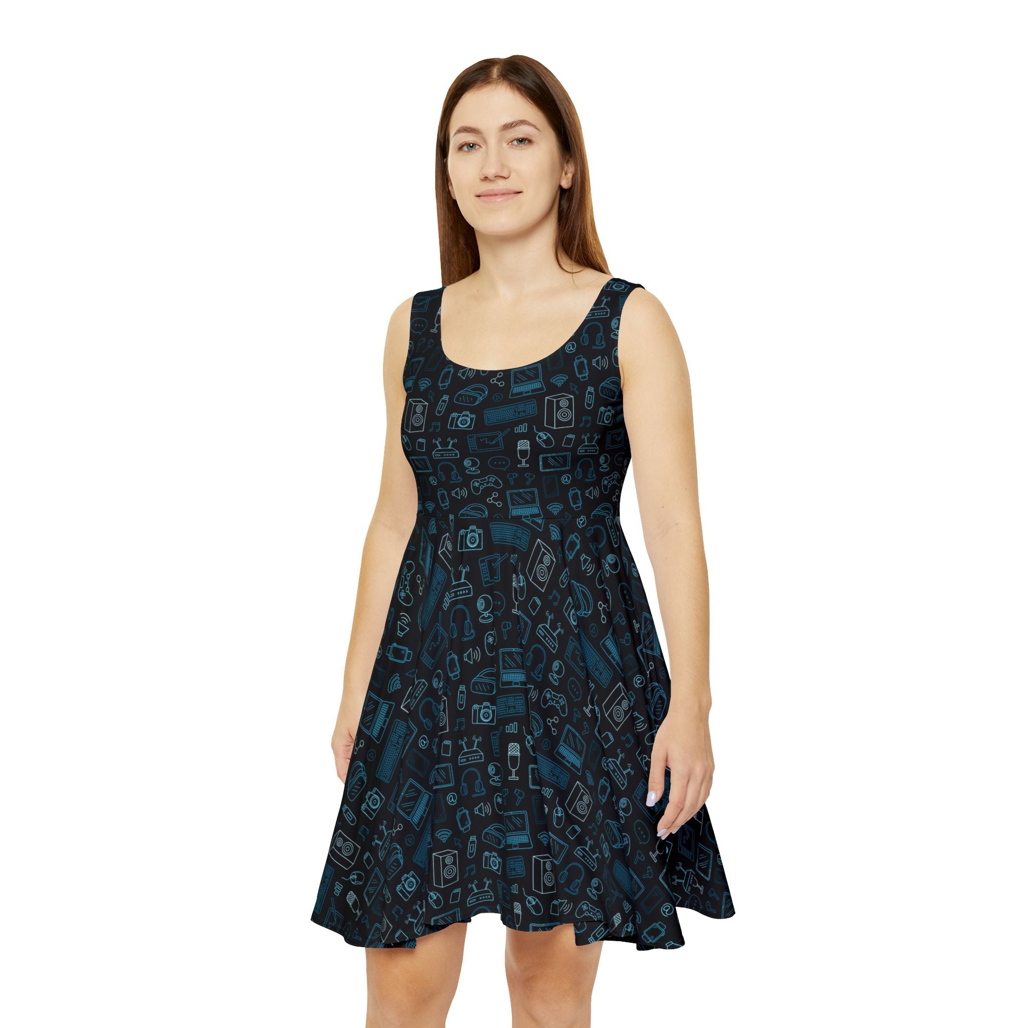 Tech Teacher Skater Dress | Computer Science Classroom Outfit & STEM Teacher Gift