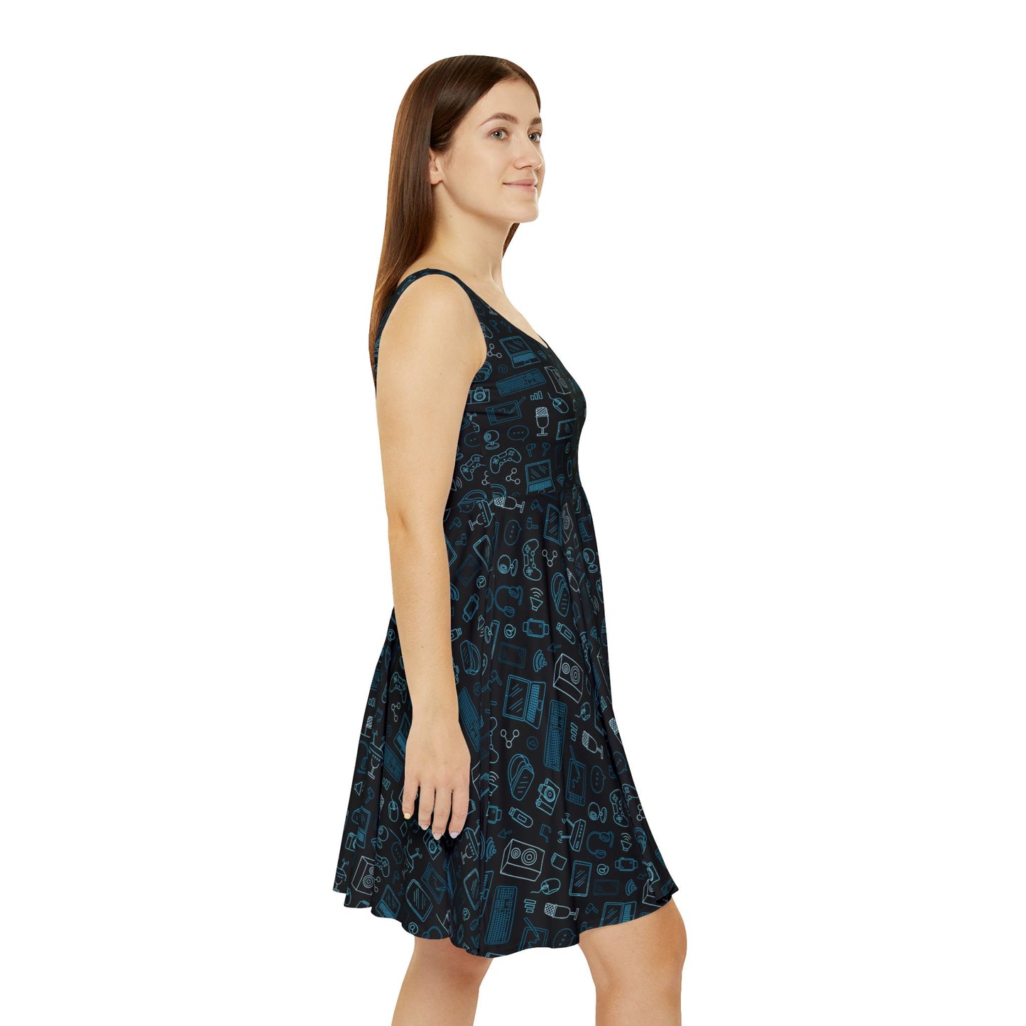 Computer Teacher Skater Dress | Computer Teacher Academic Outfit | Back to School Teacher Outfit | Computer Teacher Gift