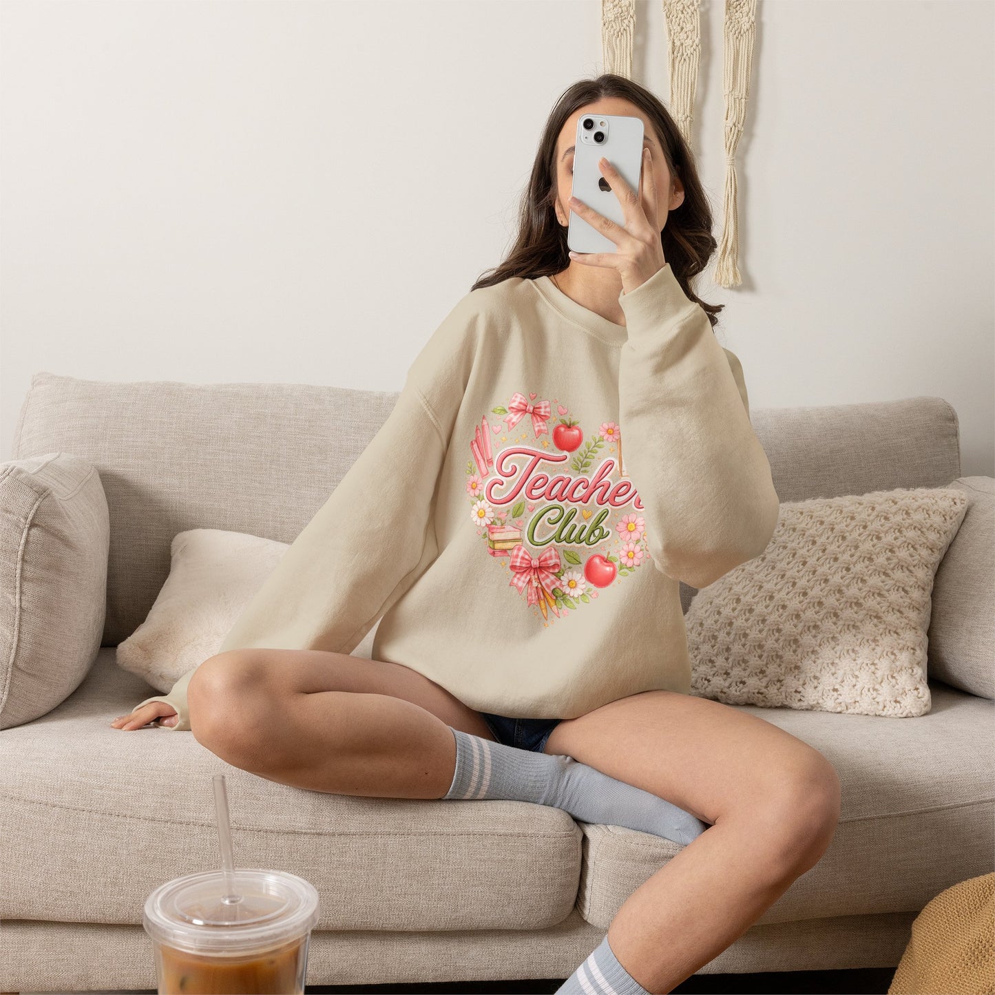 5th Grade Teacher Crewneck Sweatshirt – Teacher Club Heart Design