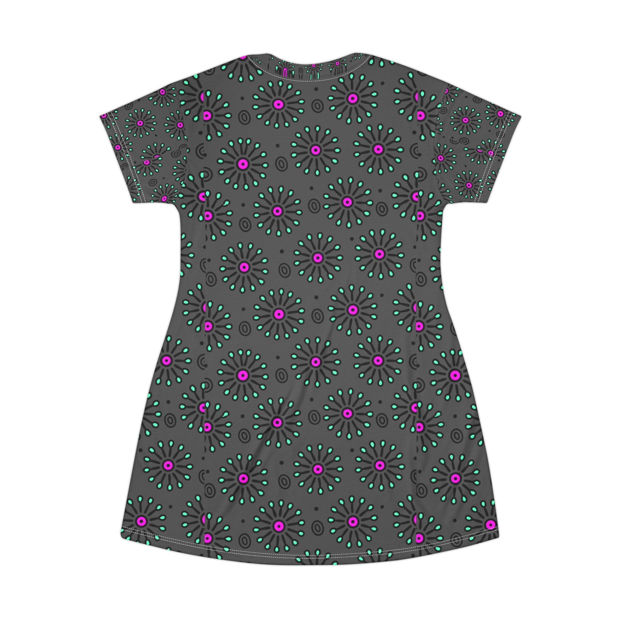 Pink and Teal Floral Medallion Teacher Outfits for Women | Zebra Creation