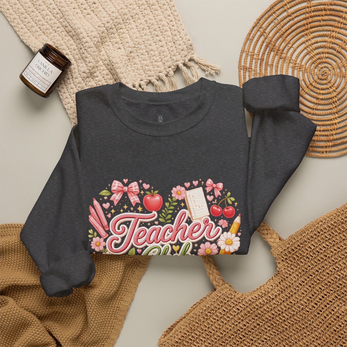 5th Grade Teacher Crewneck Sweatshirt – Teacher Club Heart Design