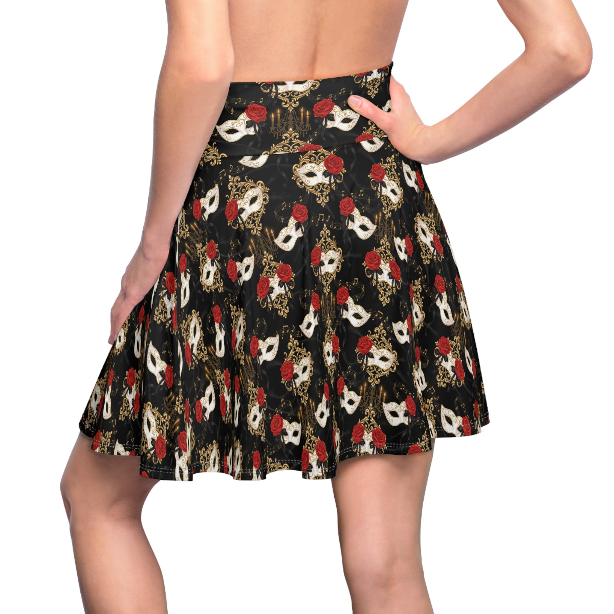 Phantom of the Opera Teacher Skirt | Masquerade & Rose Print