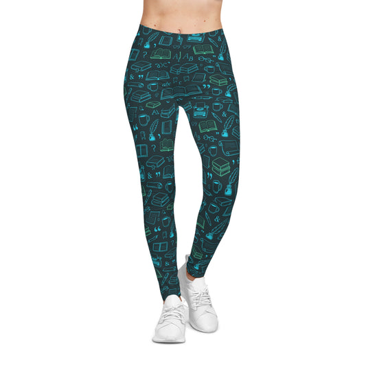 School Supplies Pattern Leggings | Teacher Student Back to School Print