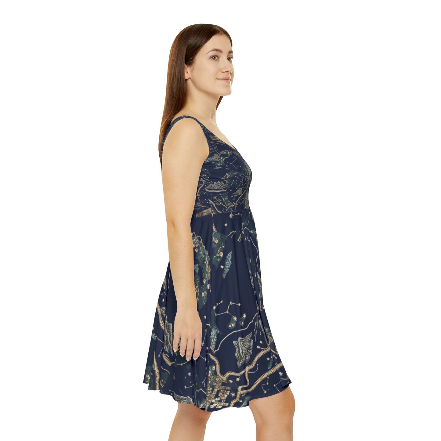 Geography Teacher Skater Dress | Vintage World Map Outfit & History Teacher Gift
