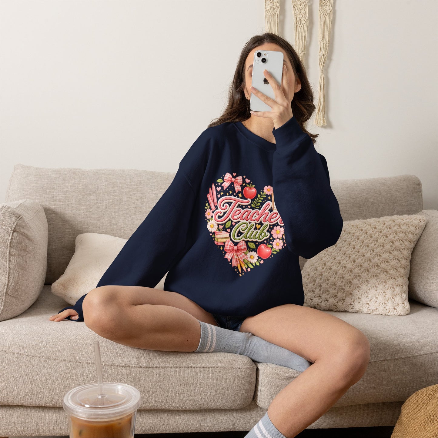 5th Grade Teacher Crewneck Sweatshirt – Teacher Club Heart Design