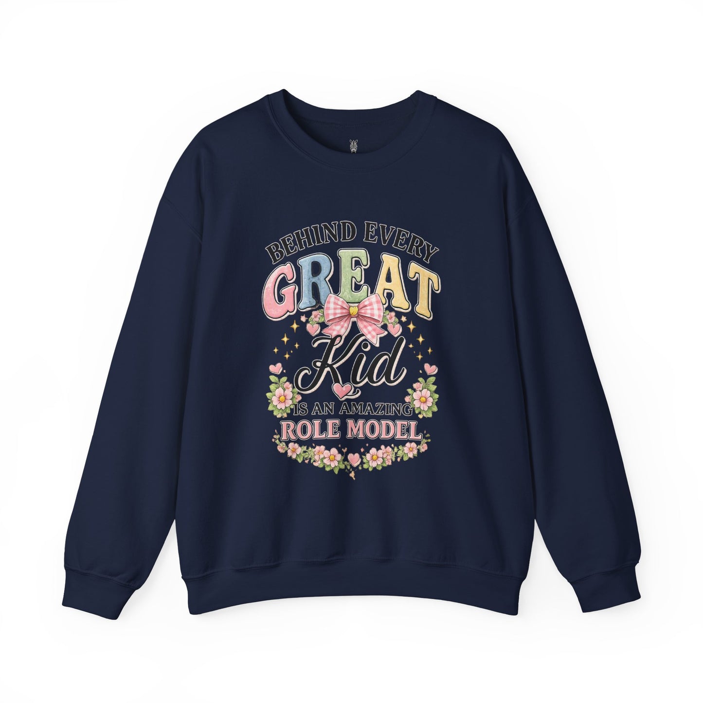 New Teacher Gift Crewneck Sweatshirt – "Behind Every Great Kid" Floral