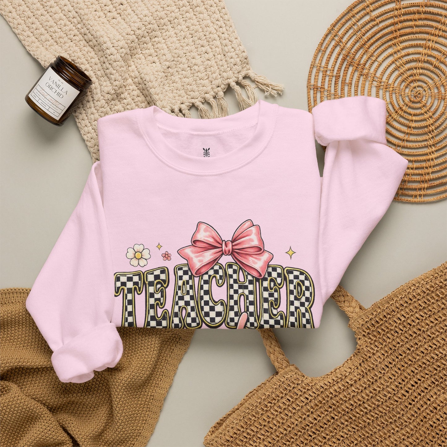 Sweatshirt — 'Tumblr Mode On' Pink Bow Graphic Crewneck