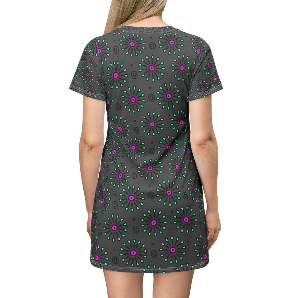 Pink and Teal Floral Medallion Teacher Outfits for Women | Zebra Creation