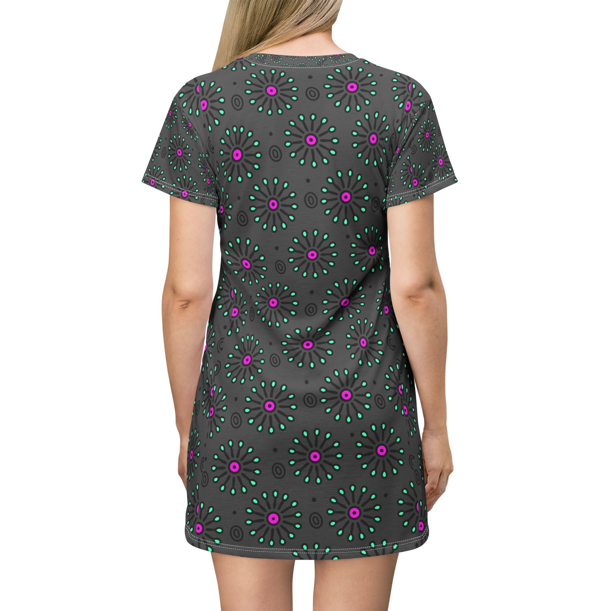 Pink and Teal Floral Medallion Teacher Outfits for Women | Zebra Creation