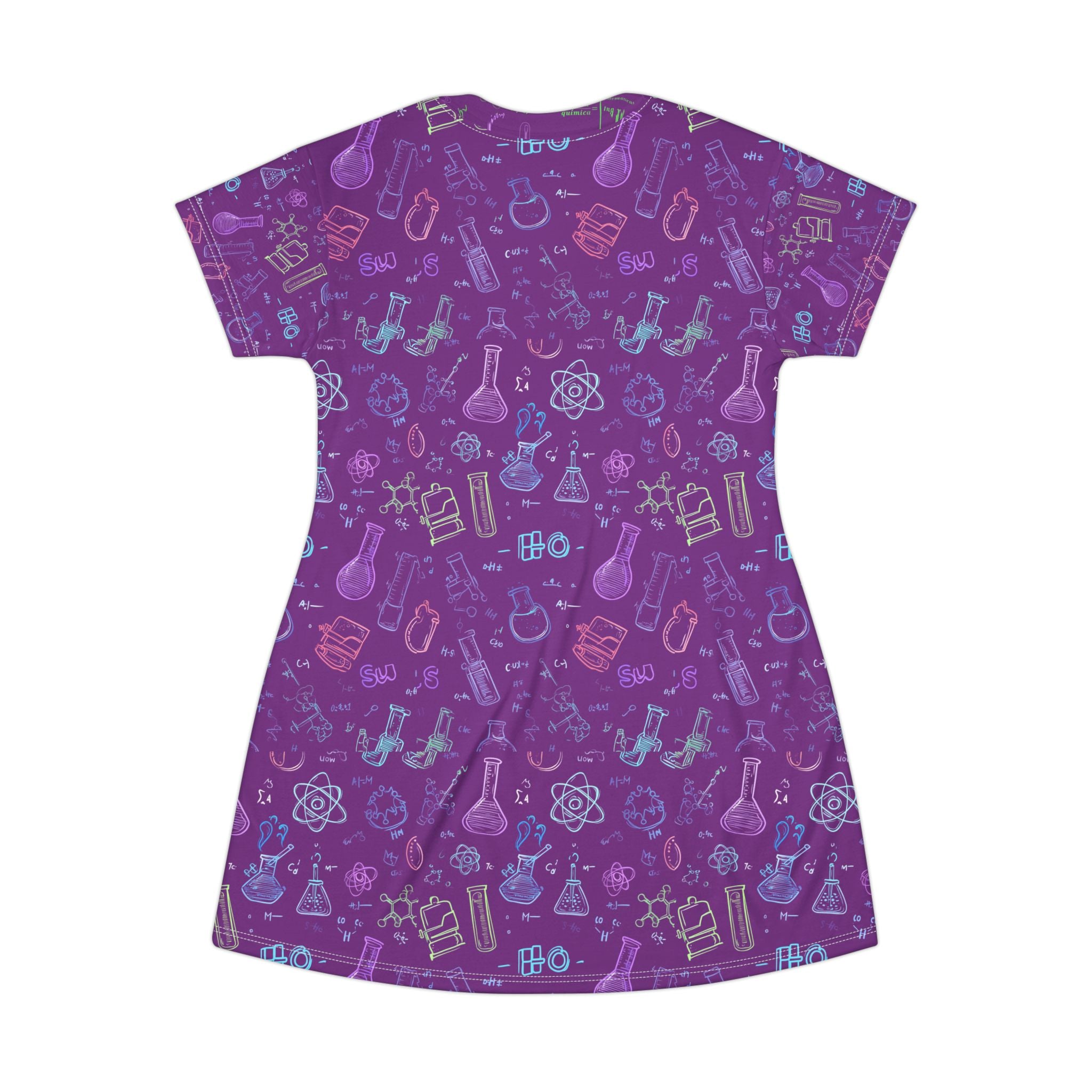 Chemistry Teacher T Shirt Dress Science Print Classroom Outfit