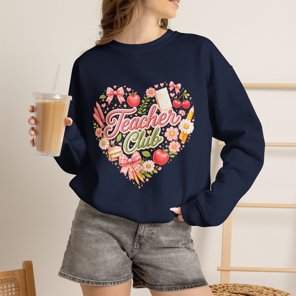 5th Grade Teacher Crewneck Sweatshirt – Teacher Club Heart Design