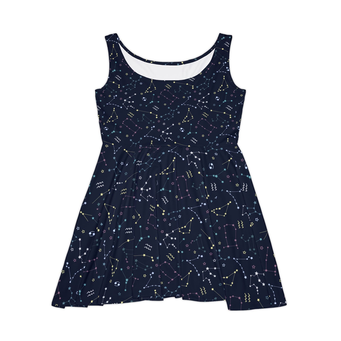 Constellation Night Sky Skater Dress | Stars Zodiac Print
