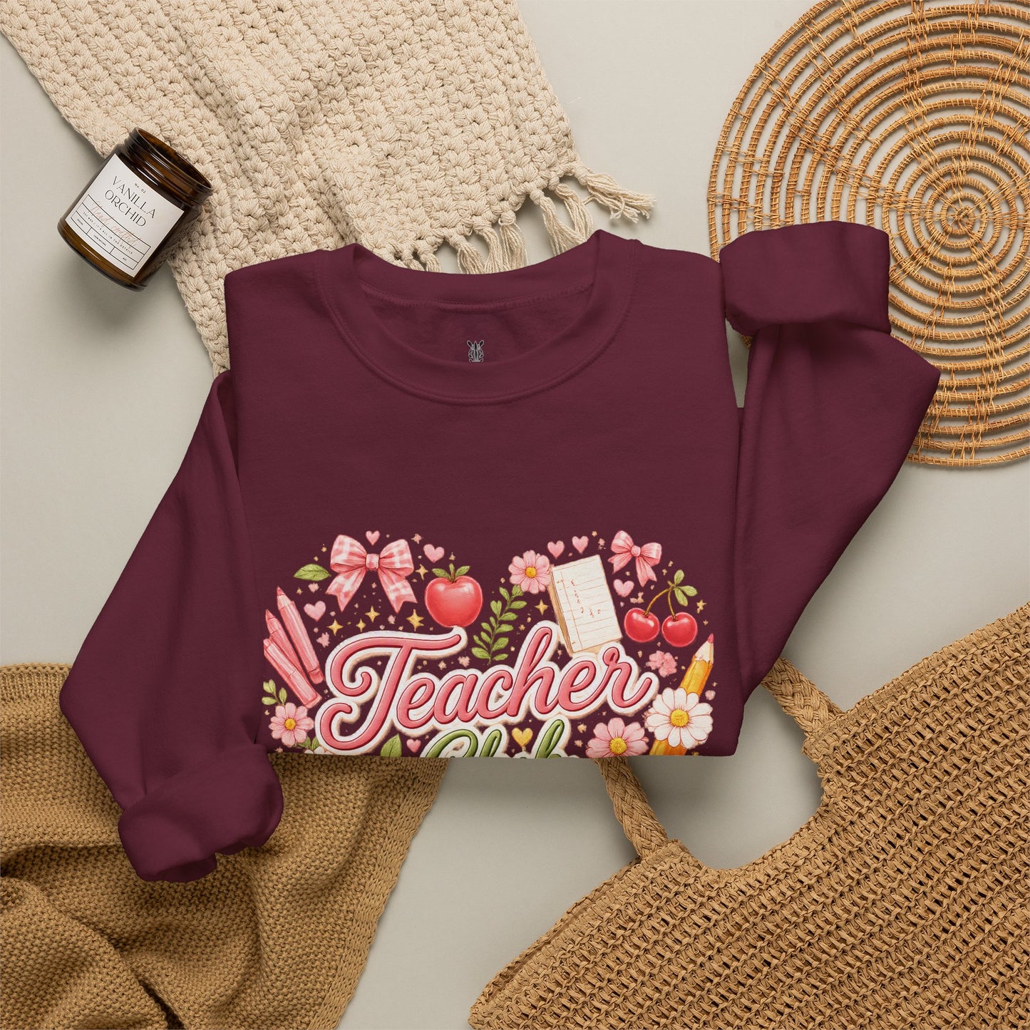 5th Grade Teacher Crewneck Sweatshirt – Teacher Club Heart Design