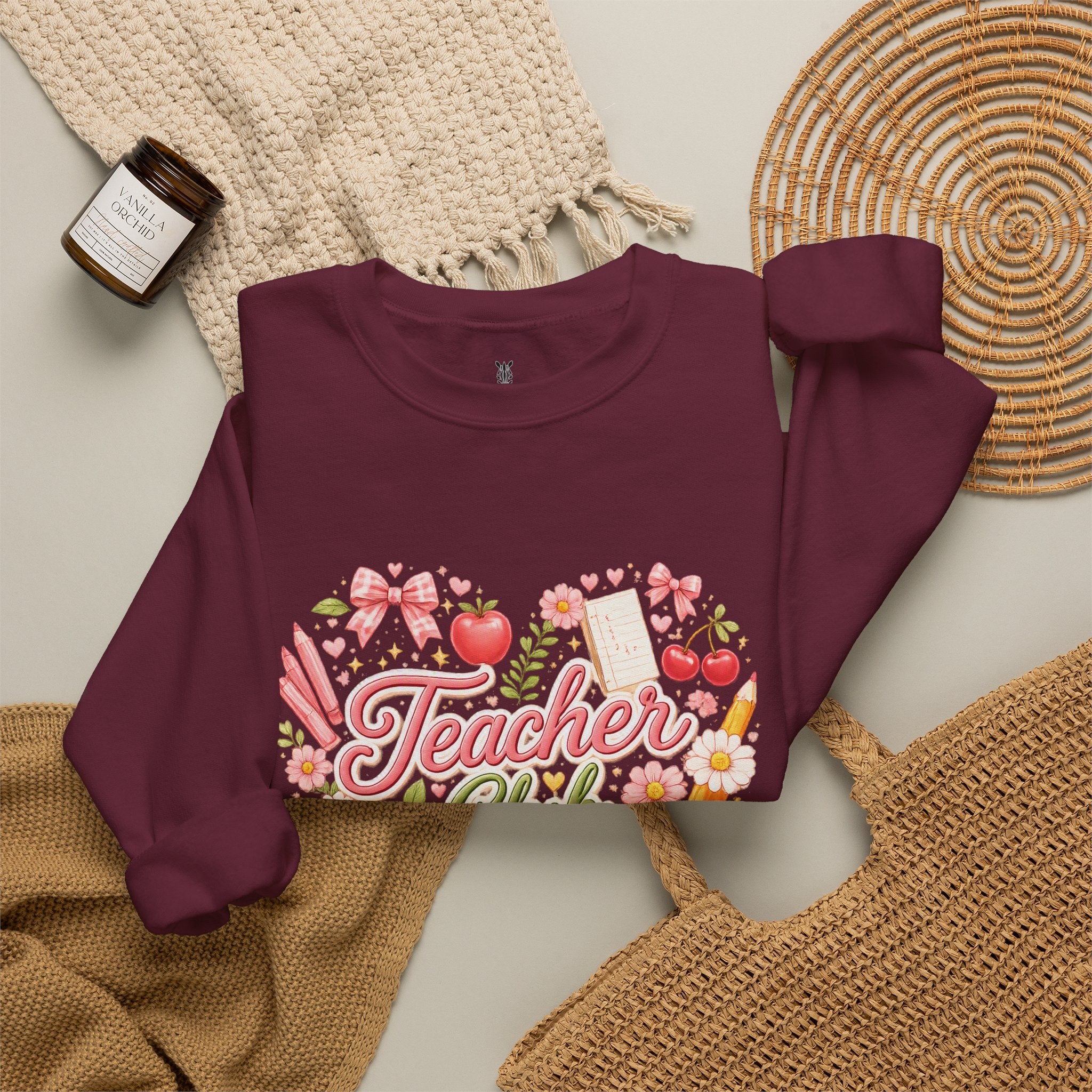 5th Grade Teacher Crewneck Sweatshirt – Teacher Club Heart Design