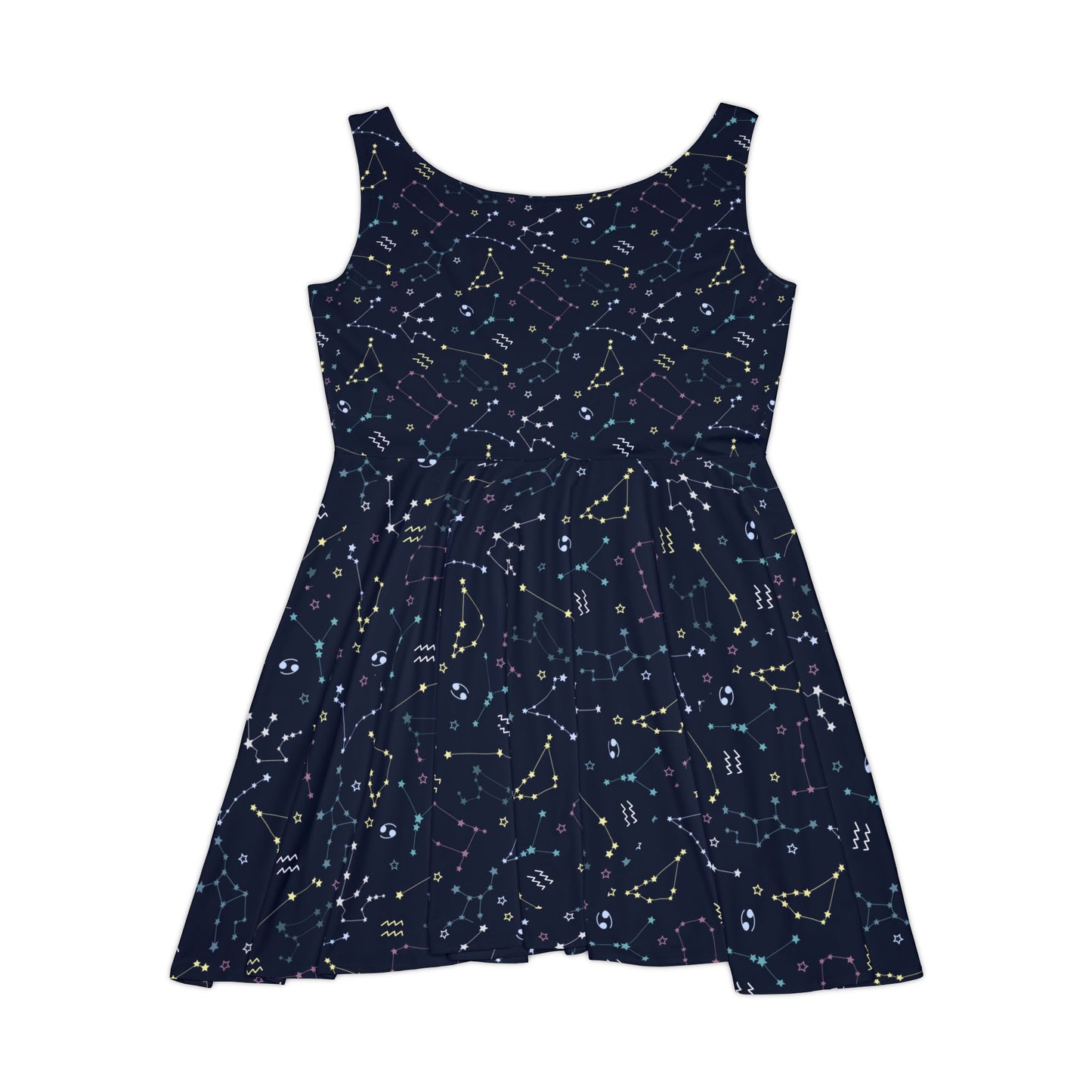Constellation Night Sky Skater Dress | Stars Zodiac Print
