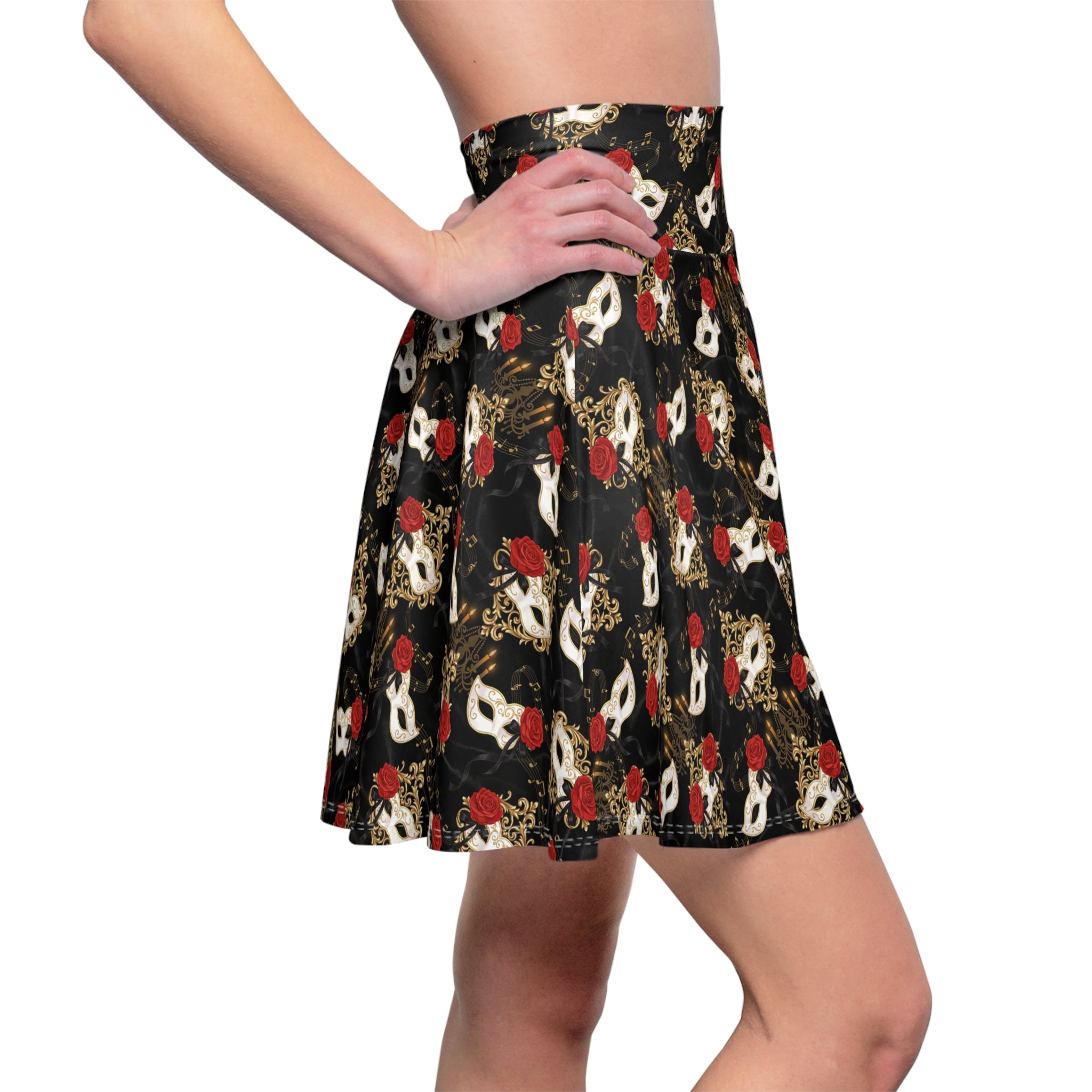 Phantom of the Opera Teacher Skirt | Masquerade & Rose Print