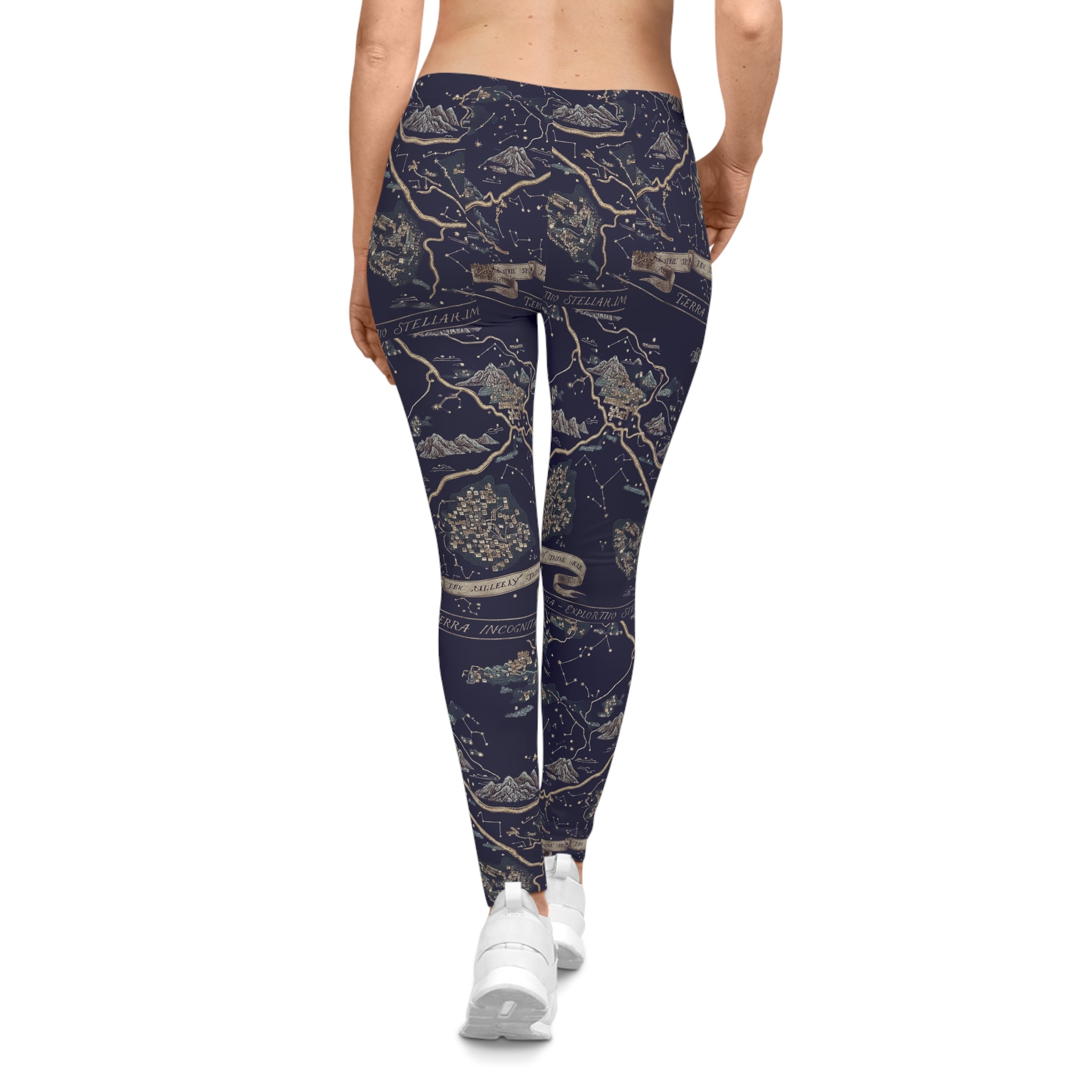 Geography Teacher Leggings | Vintage World Map Print