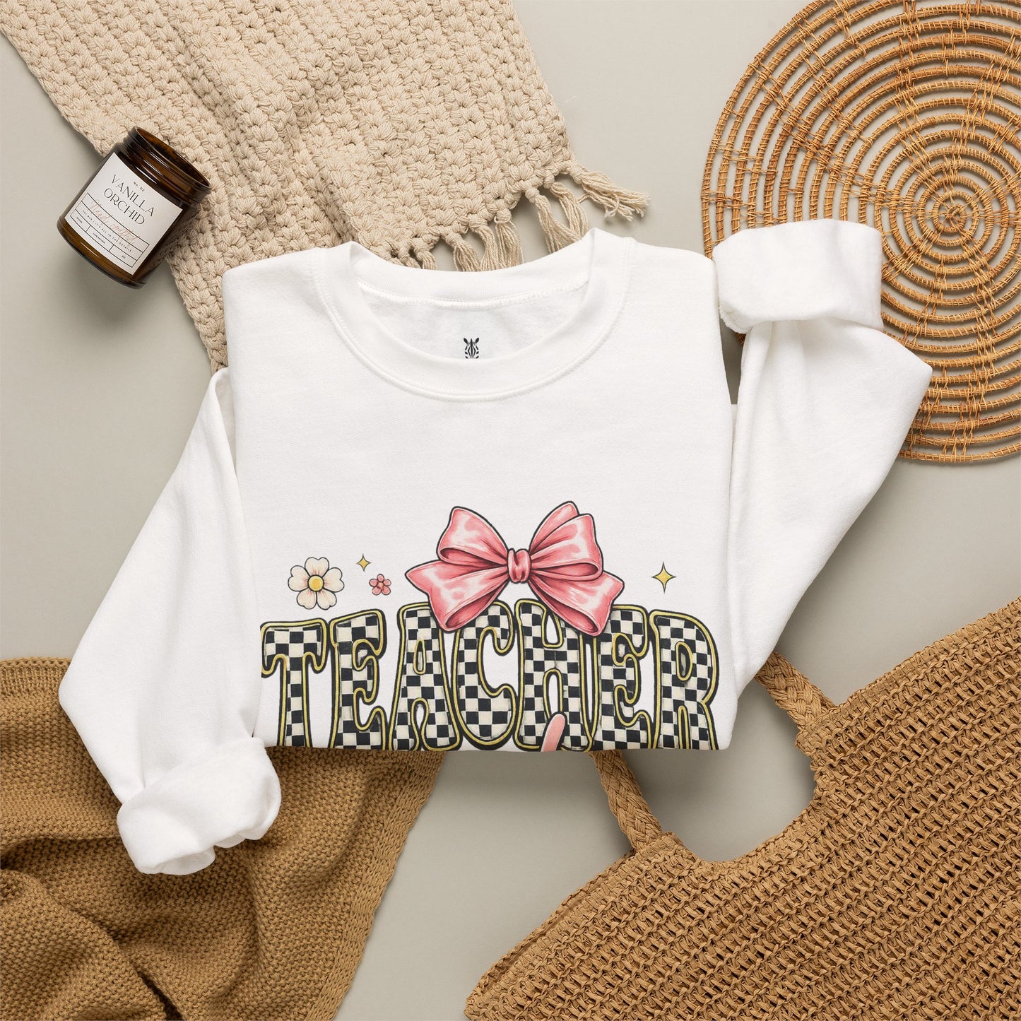 Sweatshirt — 'Tumblr Mode On' Pink Bow Graphic Crewneck